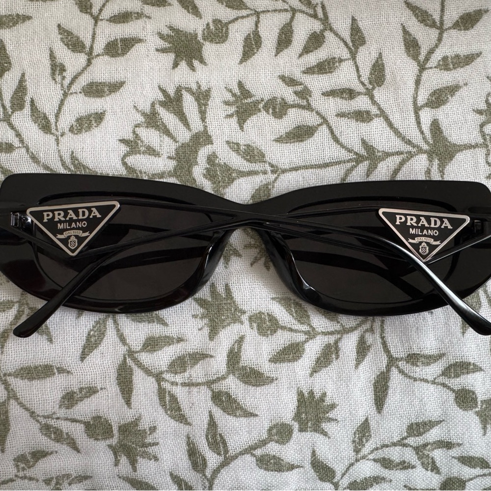 Prada Rectangle Black Sunglasses - image 5